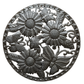 Haiti Fair Trade~ It's Cactus - Butterfly and Sunflowers Garden Metal 8" x 8" Wall Hanging