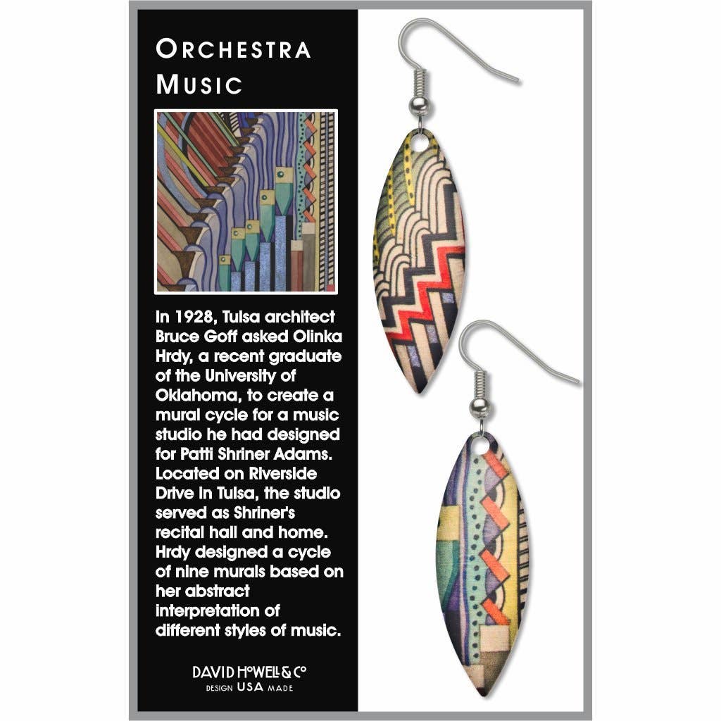 David Howell and Company - Orchestra Music Earrings, MADE in USA Regular