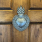 Haiti Fair Trade~ It's Cactus - Sacred Heart, Haiti Flaming Heart, Religious Folk Art 7"x10'