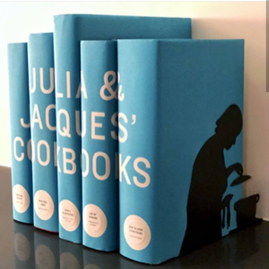 Artori Design LLC - Chef Laser-Cut Metal Bookends for Cookbooks Regular