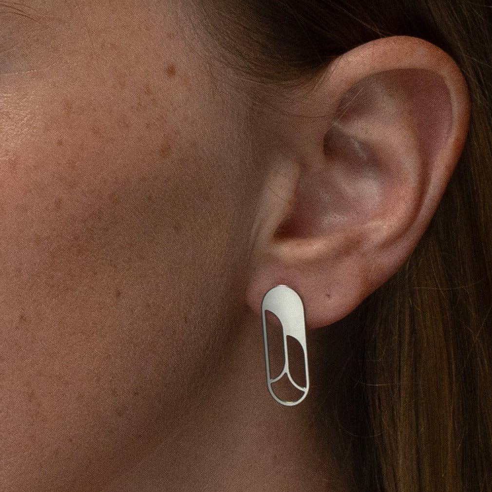 Angular Moment - Rose Studs: Stainless Steel Regular