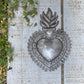 Haiti Fair Trade~ It's Cactus - Sacred Heart, Haiti Flaming Heart, Religious Folk Art 7"x10' Regular