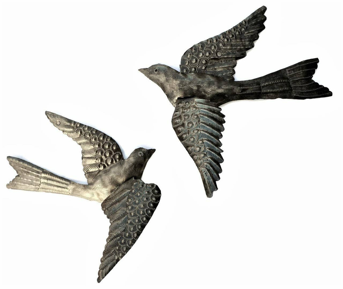 Haiti Fair Trade~ It's Cactus - 13" Set/2 Large Birds, $11 ea. 3D Wings, Home Garden Plaques