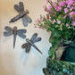 Haiti Fair Trade~ It's Cactus - 6" Metal Dragonfly Garden Art, Haiti Fair Trade Set of 3 Regular