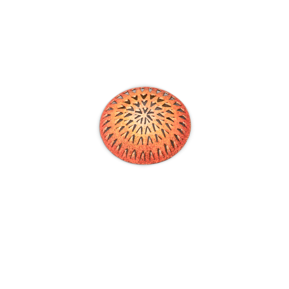 Sarah Perkins: Orange Pierced Brooch