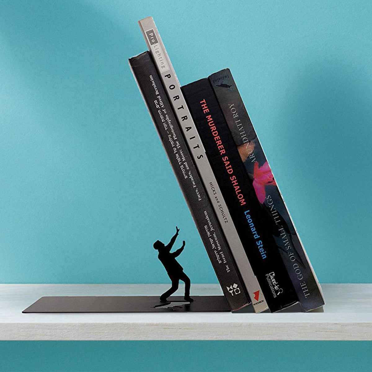 Artori Design LLC - Creative Metal Floating Bookend with Illusion Effect