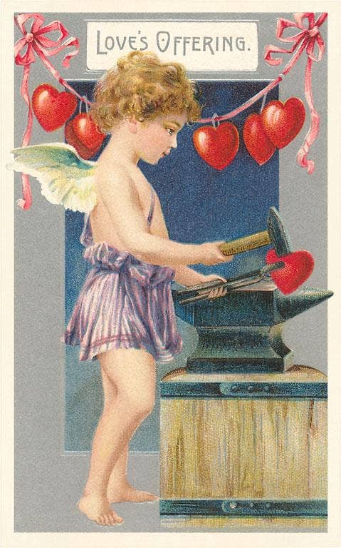 Found Image Press - Magnet VL-03 Loves Offering, Cupid with Anvil Regular
