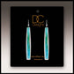 Illustrated Light & DC Designs - Aqua Abstract Icicle Multilayer Handmade Earrings Regular