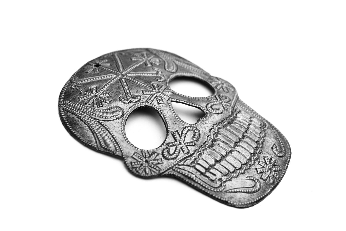 Haiti Fair Trade~ It's Cactus - Day of the Dead, Sugar Skull Ornament, Halloween Decor Regular