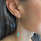 YedOmi Jewelry - Turquoise Tear Hoop Earrings: Sterling Silver