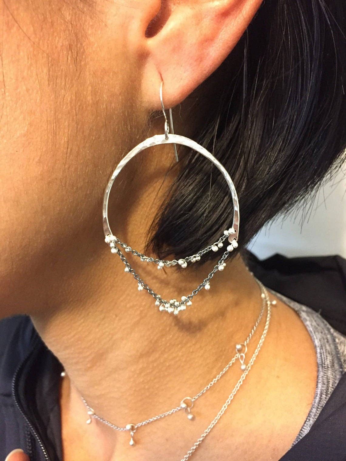 YedOmi Jewelry - Nara Chandelier Earrings: OXSS