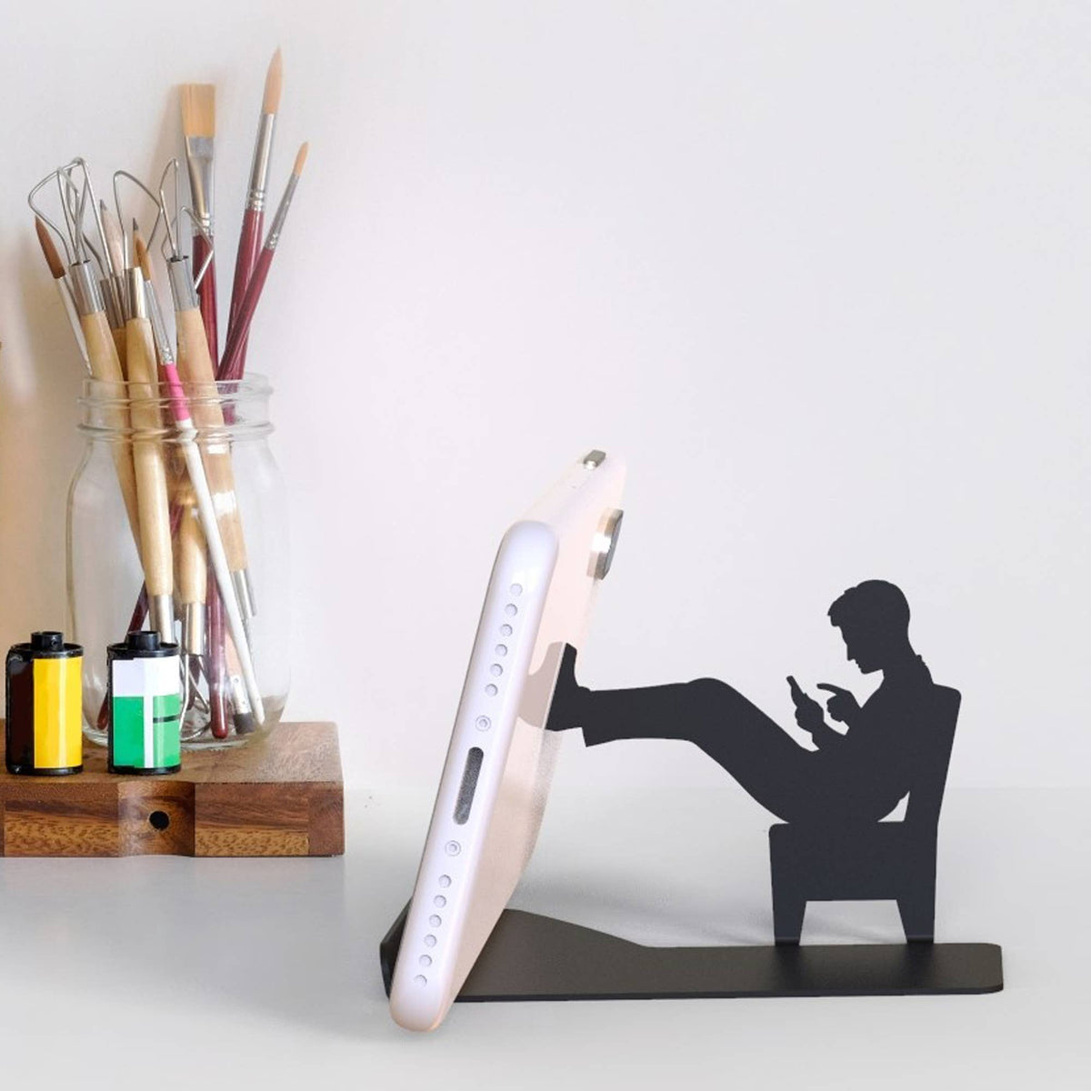 Artori Design LLC - "Like Mike" - Metal Smartphone Stand Office Decor Gift Regular