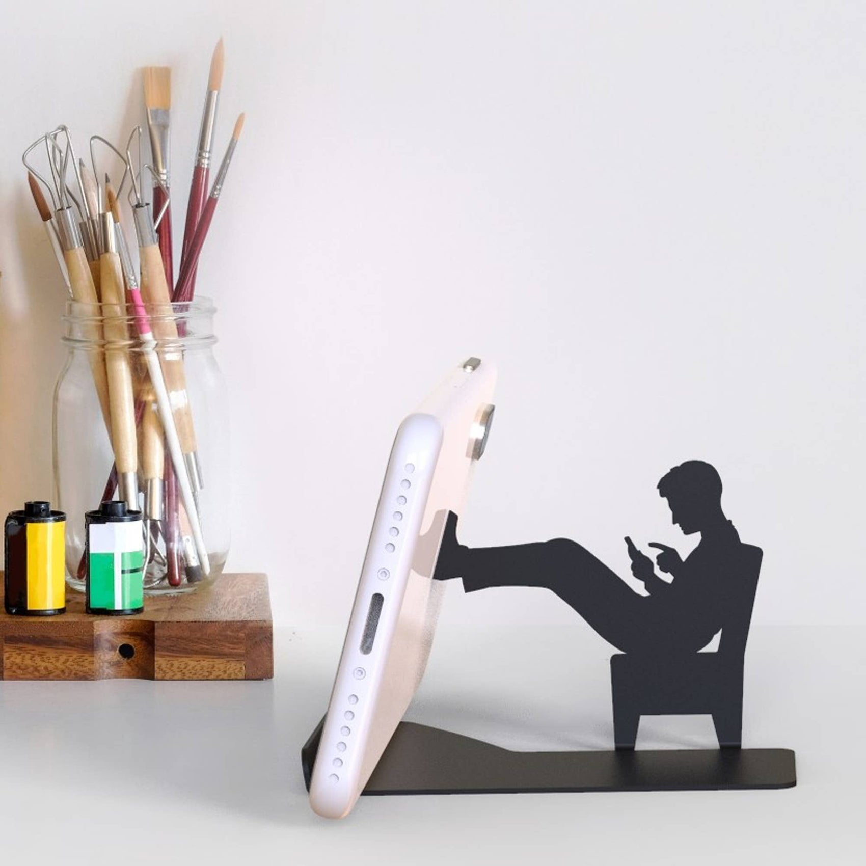 Artori Design LLC - "Like Mike" - Metal Smartphone Stand Office Decor Gift Regular