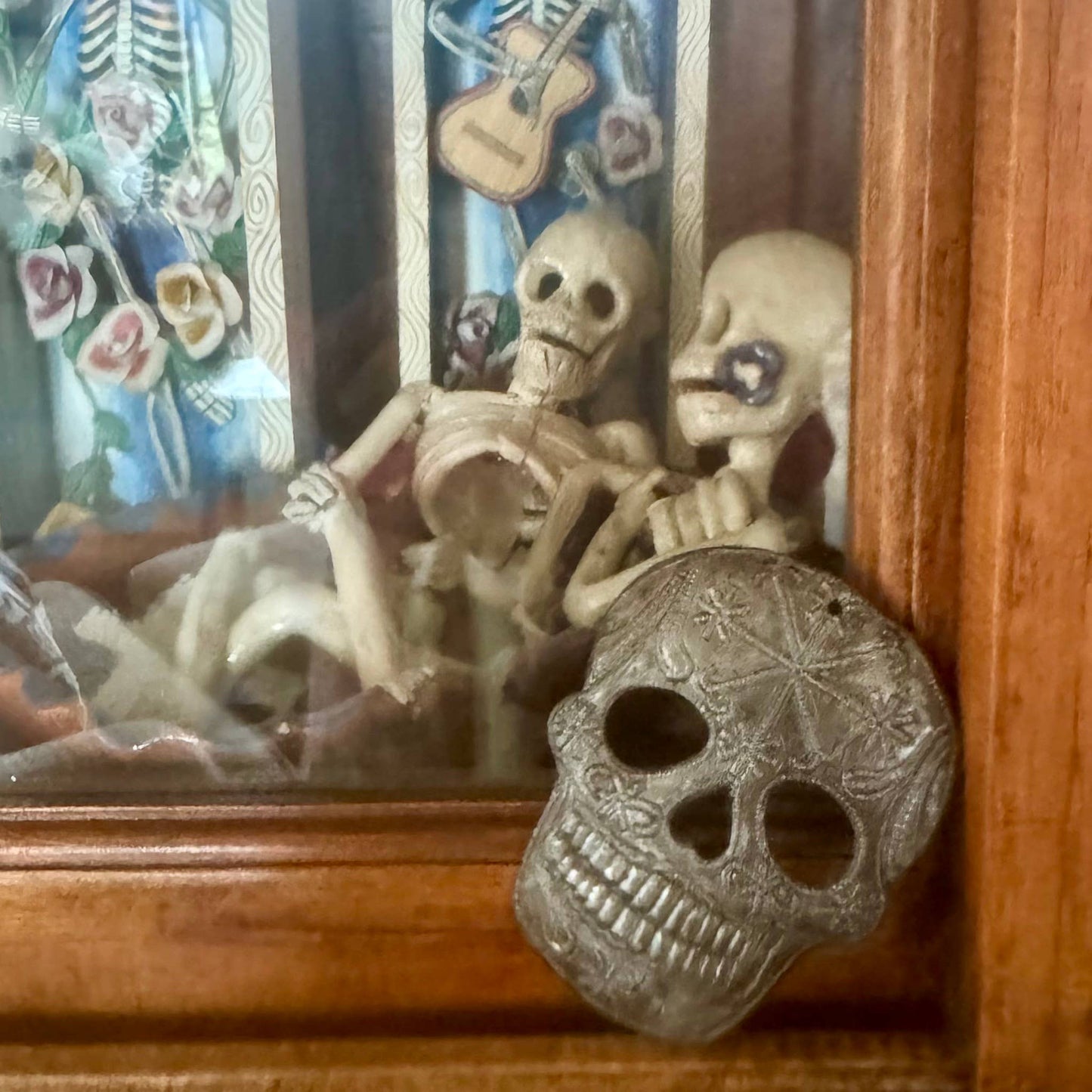 Haiti Fair Trade~ It's Cactus - Day of the Dead, Sugar Skull Ornament, Halloween Decor Regular
