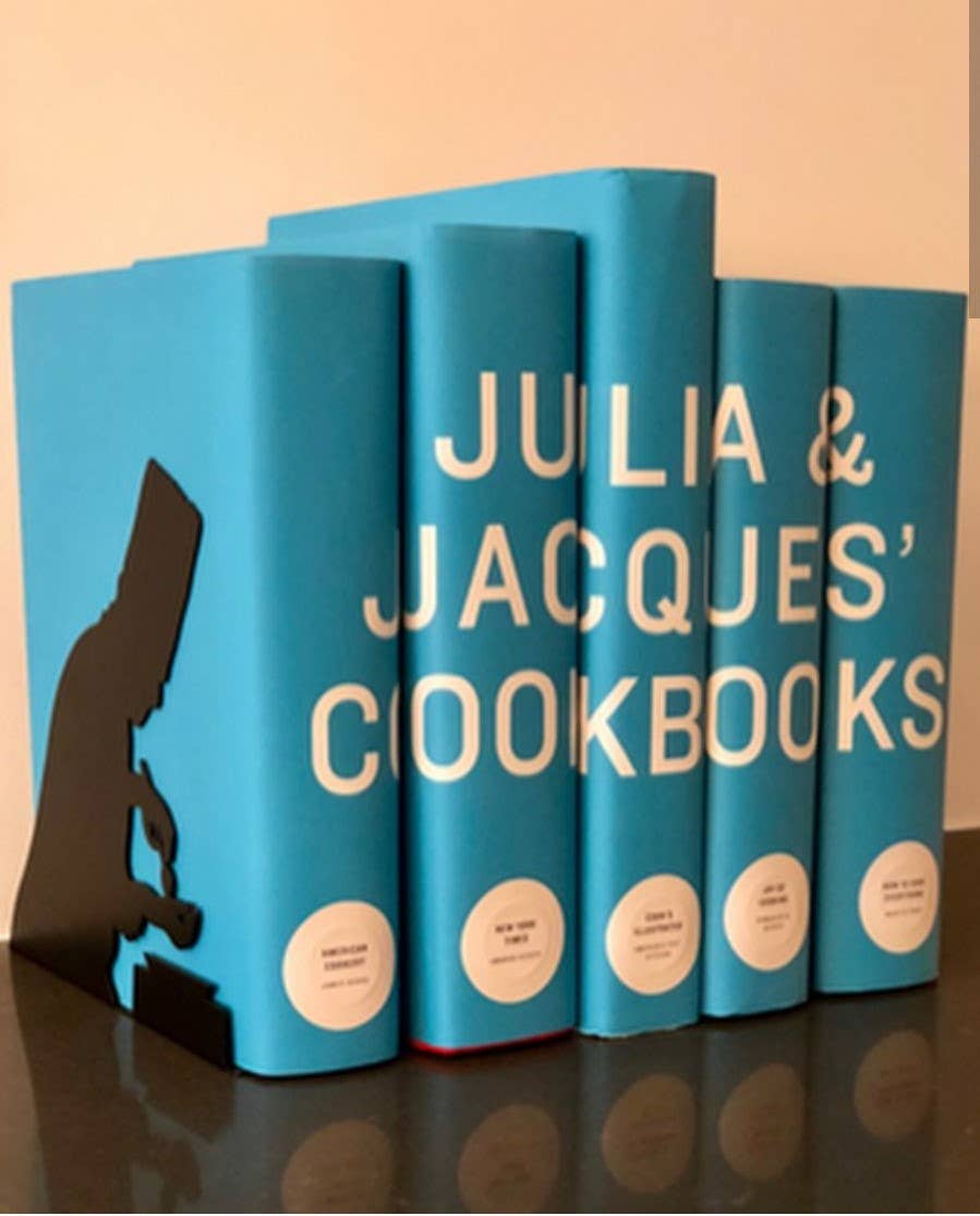 Artori Design LLC - Chef Laser-Cut Metal Bookends for Cookbooks Regular