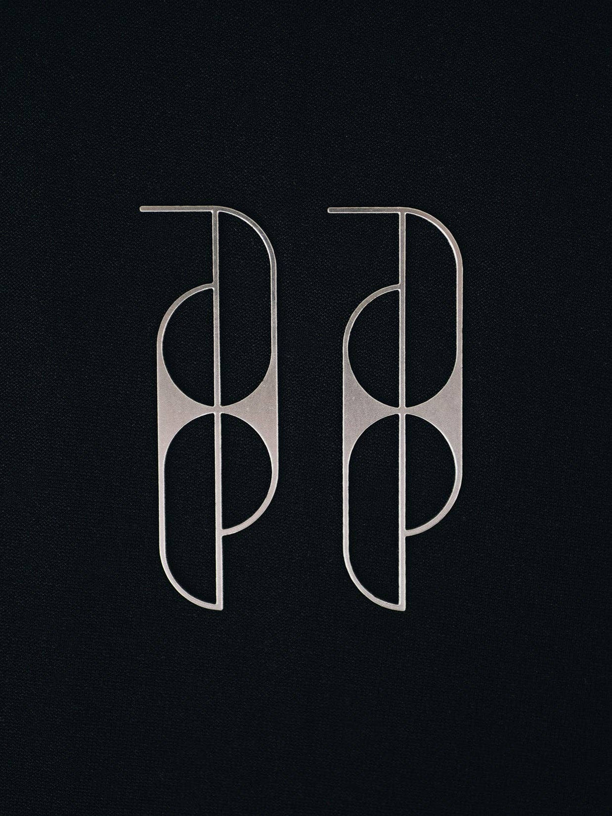 Angular Moment - Oval Maidan Earrings: Stainless Steel