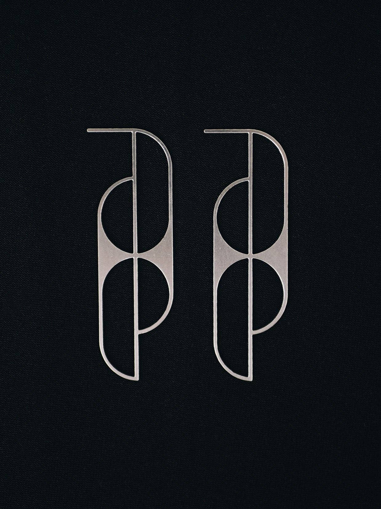 Angular Moment - Oval Maidan Earrings: Stainless Steel