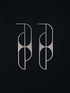 Angular Moment - Oval Maidan Earrings: Stainless Steel