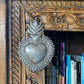 Haiti Fair Trade~ It's Cactus - Sacred Heart, Haiti Flaming Heart, Religious Folk Art 7"x10' Regular