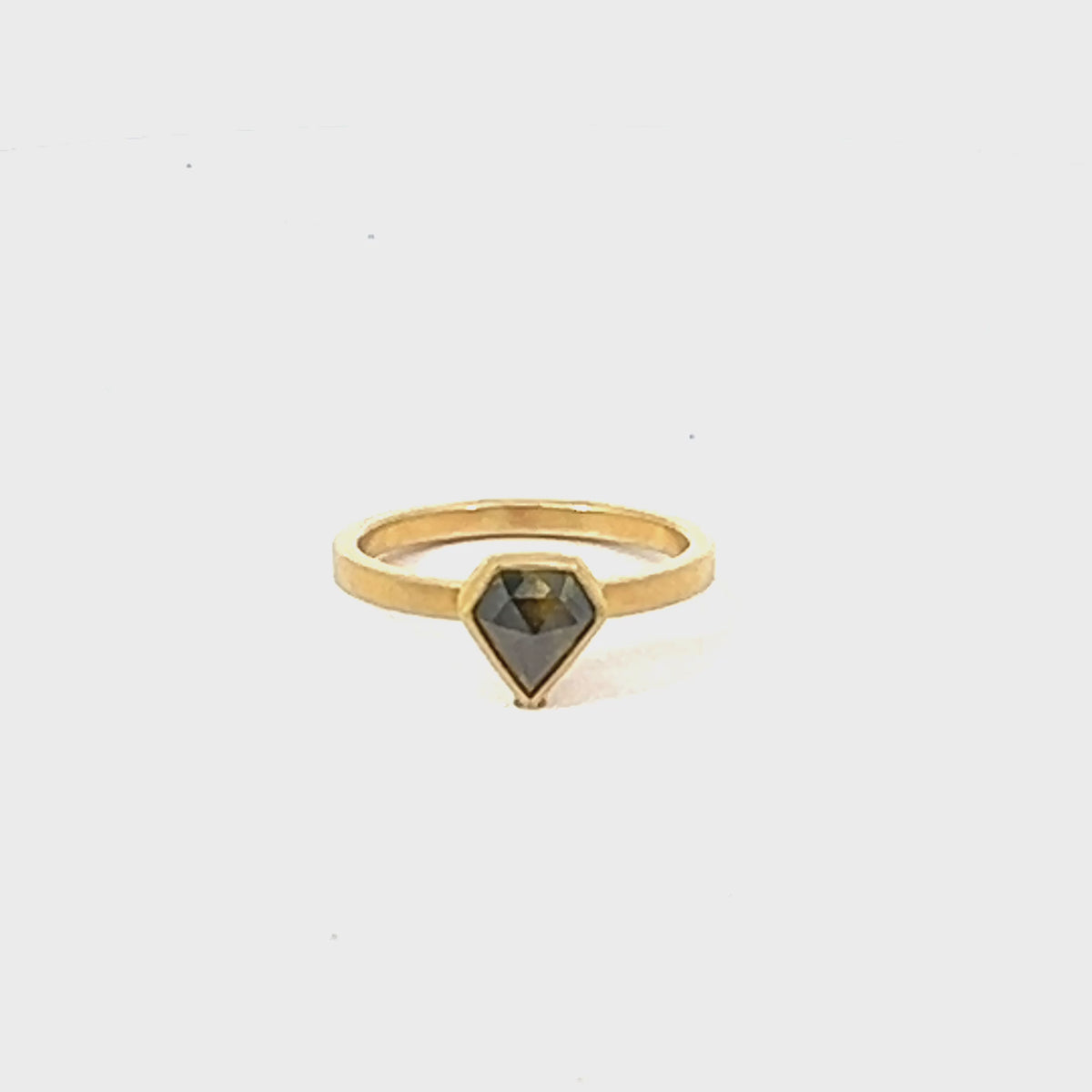 Sam Woehrmann: Greenish Brown Diamond Shield Ring