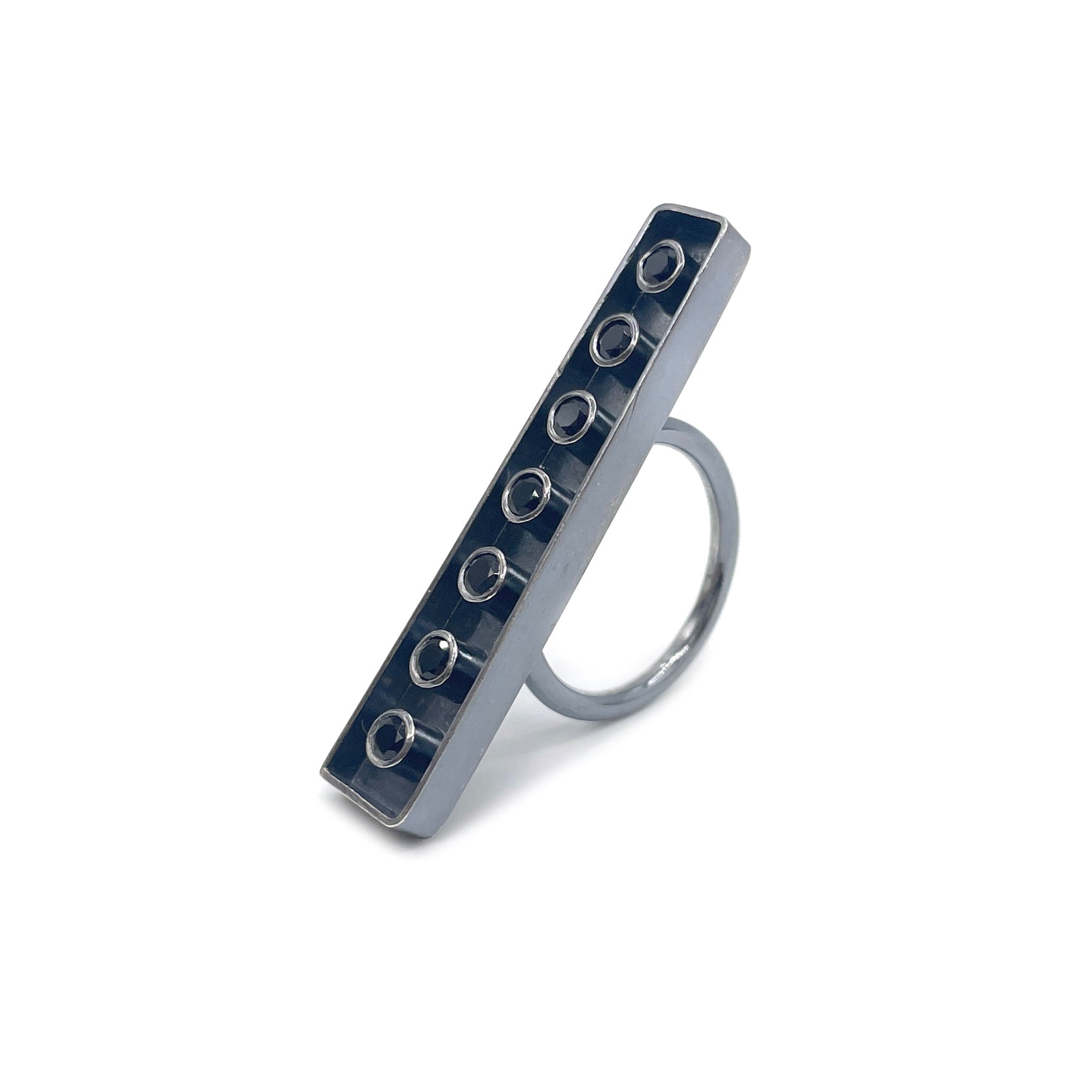 Emily Rogstad: Spinel Line Ring. sterling silver, size 6.5