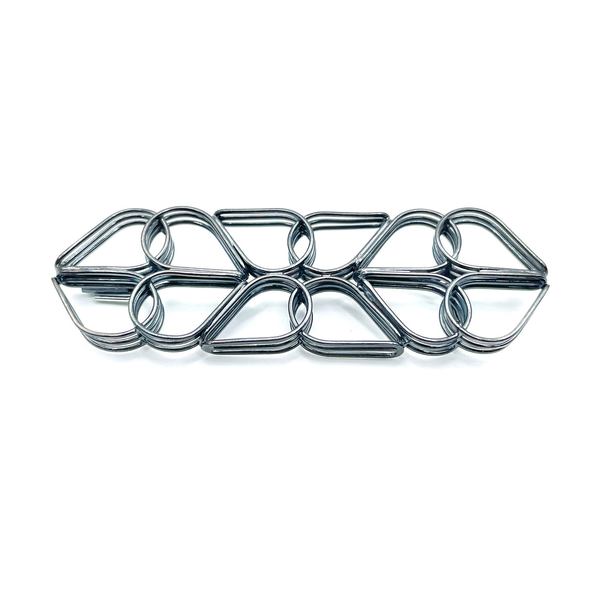 Emily Rogstad: Threaded Teardrop Brooch, OXIDIZED STERLING SILVER